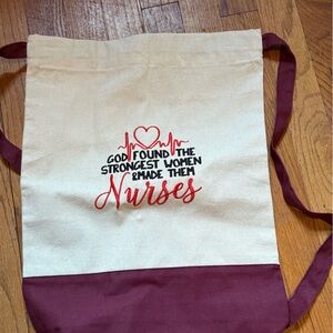 Canvas Tote Bag with Inspirational Quote
